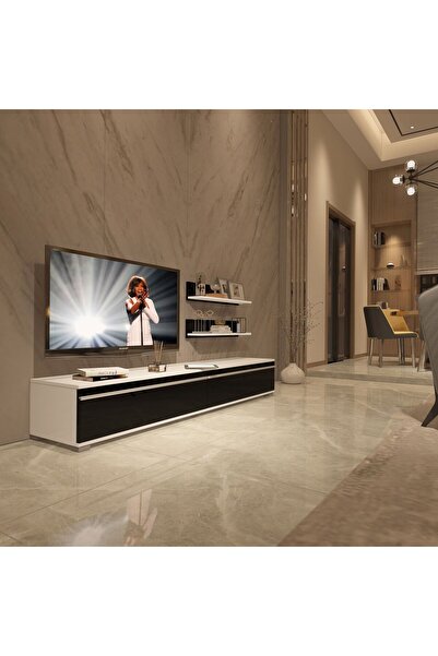 Decoraktiv Eko 4 Mdf Std Tv Ünitesi Tv Sehpası - Beyaz - Siyah