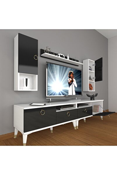 Decoraktiv Eko 5220da Mdf Gold Tv Ünitesi Tv Sehpası - Beyaz - Siyah