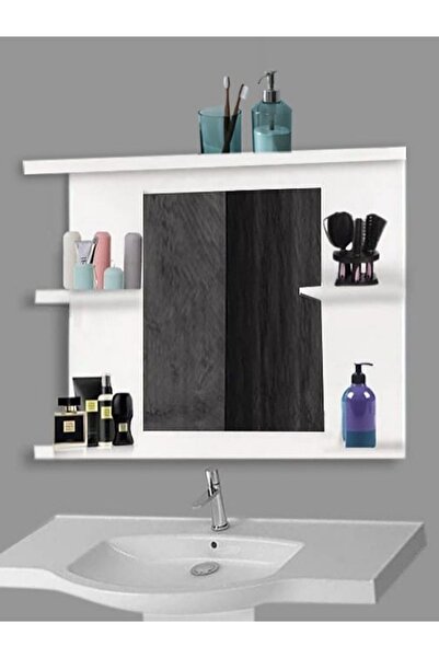 Ka-libra Raflı Aynalı Dolap. Düzenleyici Raf Beyaz %%mdf46x65