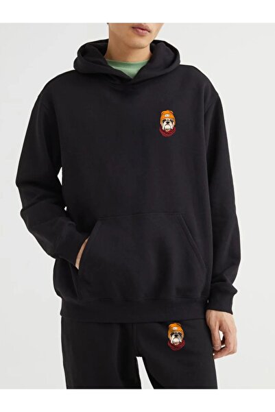 Frisson Σετ αθλητικής φόρμας ανδρικής σκύλου με στάμπα - με κουκούλα