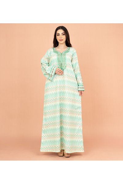 IKKXA Modern Embroidered Jalabiya