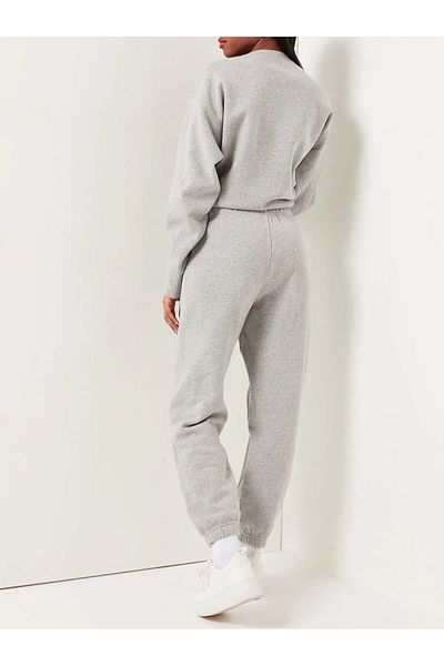 Frisson Oversize Hooded Tracksuit Set - Sweatshirt and Jogger