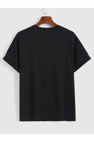 Elfa Tekstil Μπλουζάκι Unisex Smiling Face με στάμπα Crew Neck Oversize