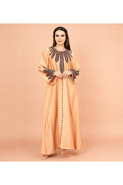 IKKXA جلابية مطرزة سادة