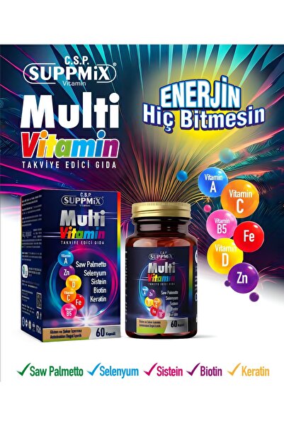 suppmix Saw Palmetto Çinko Selenyum Multivitamin 60 Tablet