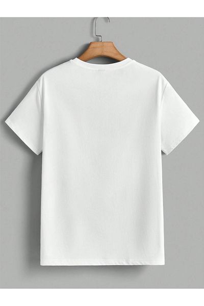 Revasser Unisex Πολύχρωμο Προσαρμοσμένο Βαμβακερό Μπλουζάκι Oversize Γυναικείο/Ανδρικό