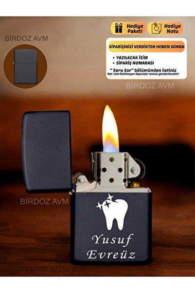 birdoz avm Kişiye Özel İsimli DİŞ HEKİMİ LOGO Özel Tasarım Hediyelik Siyah Be...