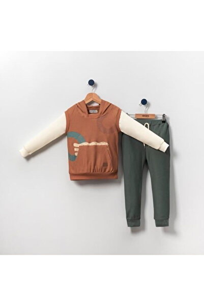 Necix's 116687 Erkek Bebek Lucca Kapüşonlu 2'li Eşofman Takımı