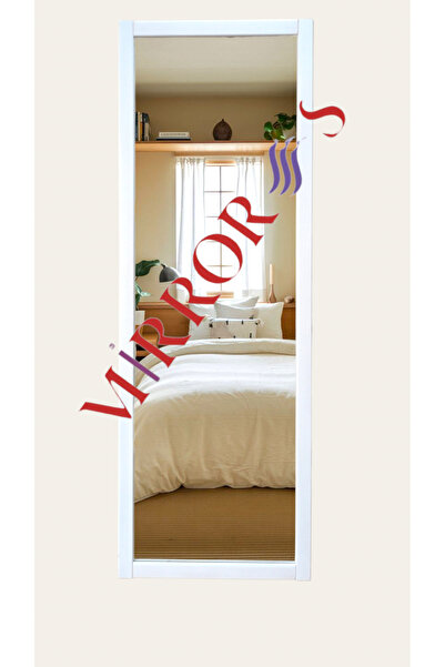 MİRRORSS Beyaz ahşap çerçeve duvar ayna hol boy ayna 130x45