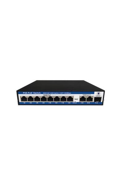 Nova Nvc-Pseg0822 8 Port Poe+ 10-100-1000 Mbps 2 Port 10-100-1000 Mbps Uplink 2 Port Sfp Switch 120W