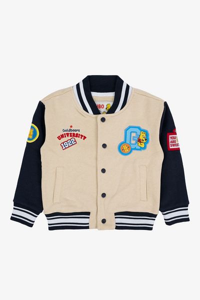 Haribo 4-10 Years Licensed Haribo Unisex Children's College Jacket -Latte/Navy