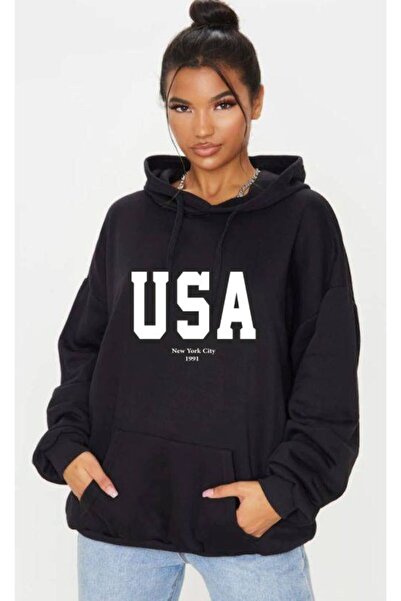 HOFFNUNG sweatshirt oversize printed black