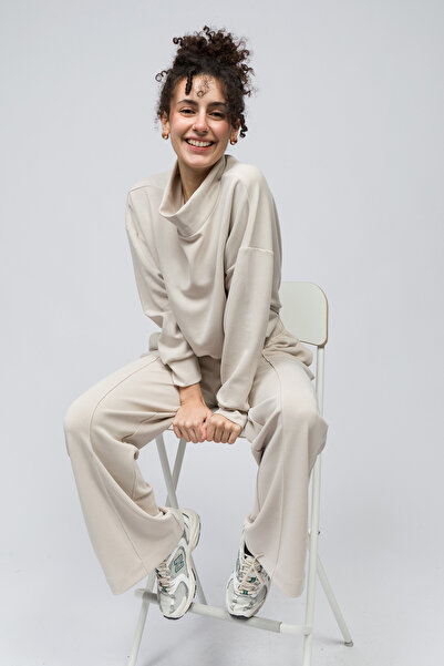 Dexia Άνετη εφαρμογή Molise - Modal Pants Stone Color, ελαστική μέση με ραβδώ...