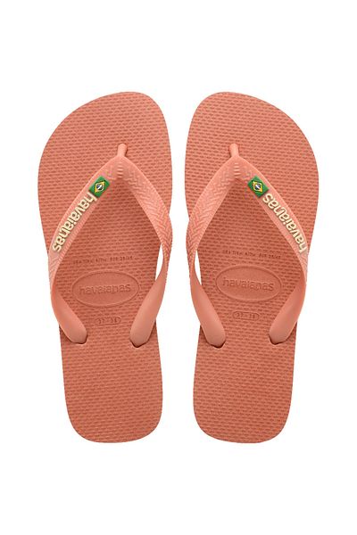 Havaianas Brasil Logo Pink Clay Women's Flip Flops
