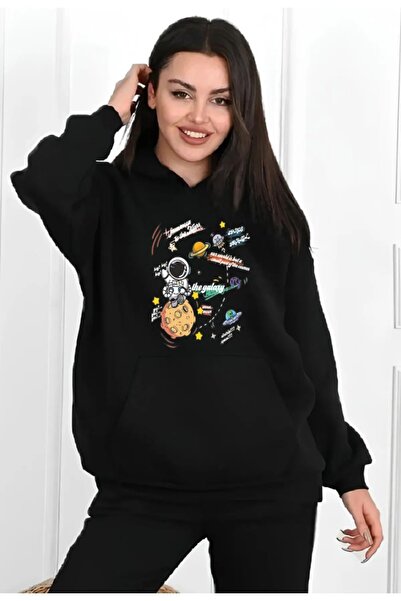 HOFFNUNG Astronautul din lună cu imprimeu supradimensionat Swea tricou