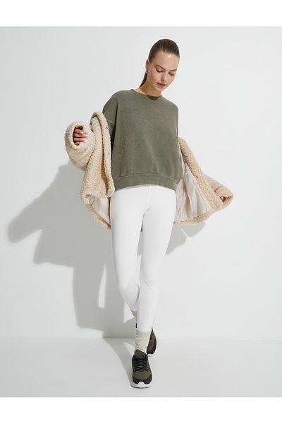 Koton Φούτερ Relax Fit Crew Neck - Ανυψωμένο και πλενόμενο με λεπτομέρεια ραφής
