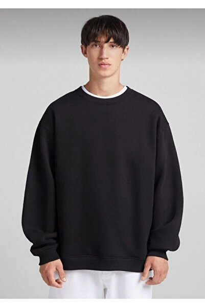 HOFFNUNG Cotton Unisex Oversize Basic Crew Neck Sweatshirt