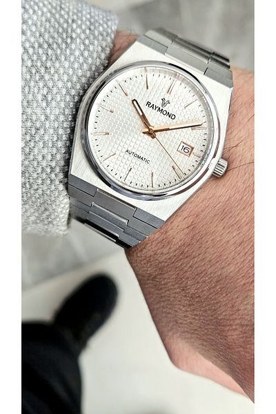 Raymond Rym-280268 Automatic Men's Wristwatch - 2 Year Warranty - Stainless Steel