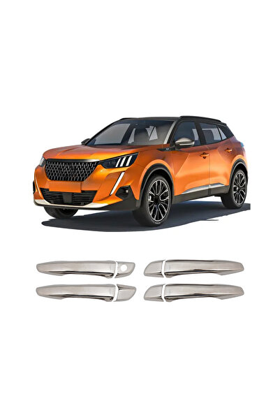 Peugeot 2008 Uyumlu 2020 Ve Üzeri Krom Kapı Kolu 4 Kapı Paslanmaz Çelik