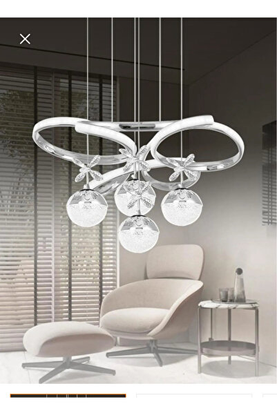 LİLLE AYDINLATMA Gala 3 Renk Gümüş Ve Krom Kaplama 3 Renk Modlu( Sarı Beyaz V...