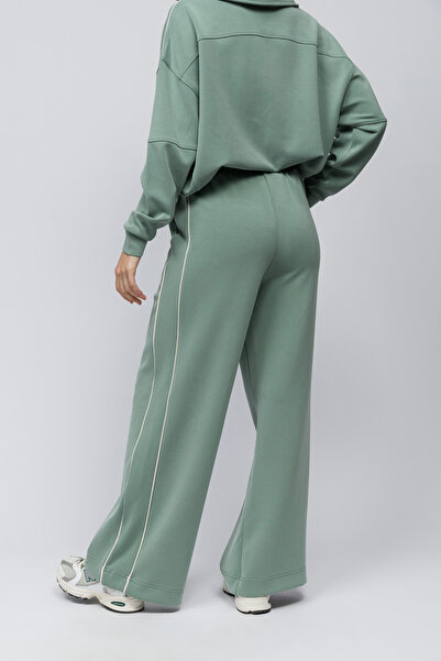 Dexia Gramada - Çift Biyeli Bol Kesim Beli Lastikli Modal Pantolon - Açık Yeşil Renk