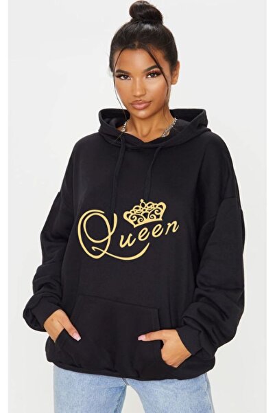 HOFFNUNG sweatshirt black women printed oversize