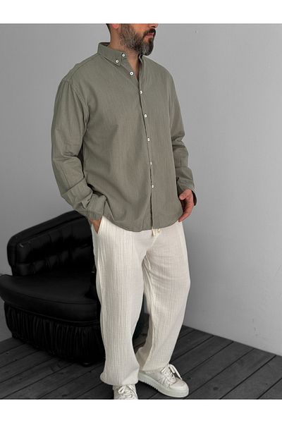 BYBASICMAN Light Khaki Fresh Fabric Basic Shirt G-5138/12