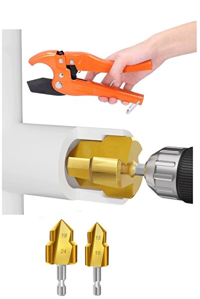 Depolife Su Borusu Tamir Paftası Plastik Boru Kesici Makas Kaynak Birleştirme Genişletme Tesisatcı Alet Seti