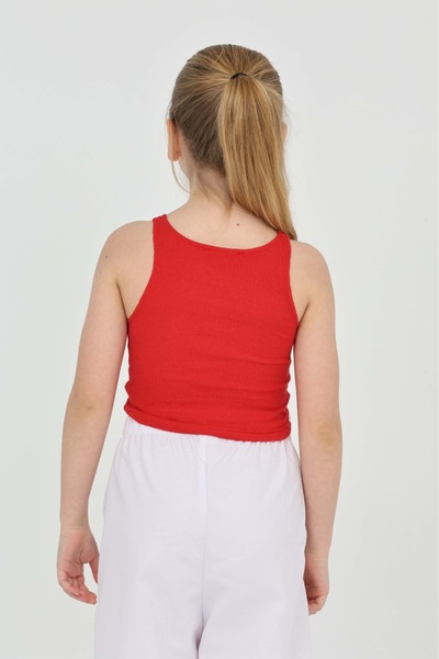 LePold Girl's Cross Patterned Camisole Crop Blouse