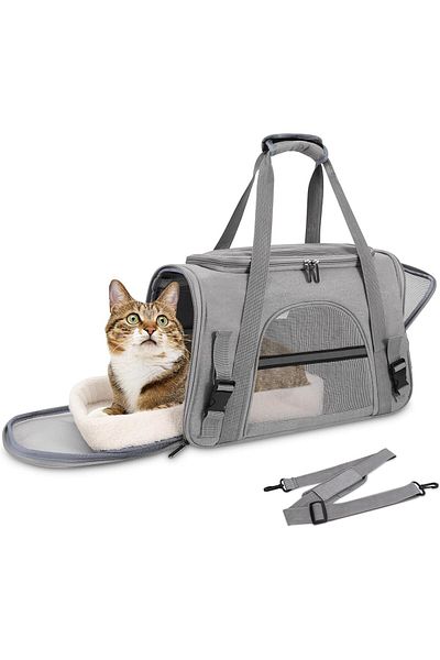 COOYA Foldable Cat Carrier,Portable Soft-Sided Pet Bag,Airline Approved for Small to Medium Pets