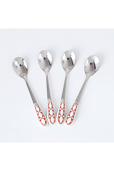 sharpdo European Stainless Steel Coffee Spoon Tea Spoon With Ceramic Handle