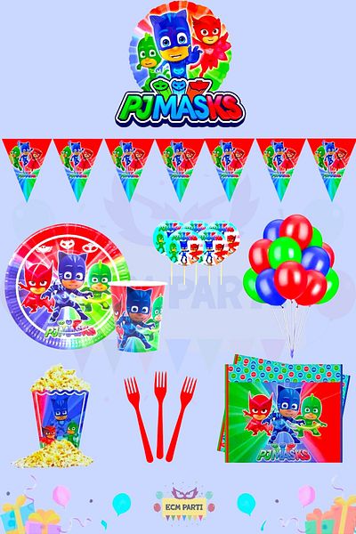 ECM PARTI مجموعة Pijamaskeliler تحت عنوان Ultra Birthday Party تتسع لـ 32 شخصًا
