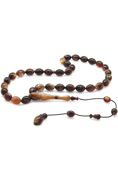 Tesbihane Systemed Barley Cut Pearlescent Mix Colorful Catalin Rosary