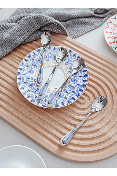 sharpdo European Stainless Steel Coffee Spoon Tea Spoon With Ceramic Handle