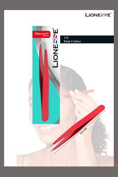 Lionesse Fine Tip Ingrown Tweezers 118 – Special Design for Ingrown Feathers and Hairs