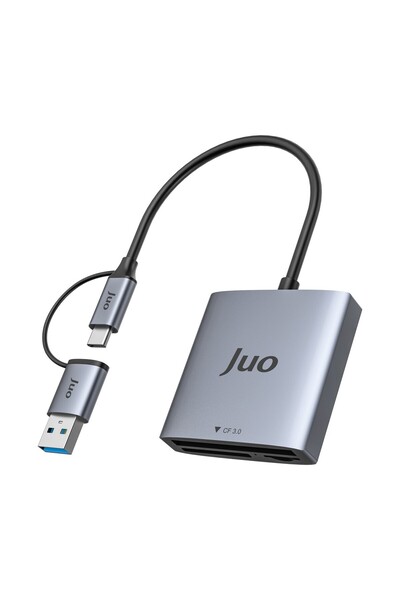 Juo USB 3.2 and Type-C 3-in-1 Sd / Cf / Tf Micro Sd Memory Card Reader