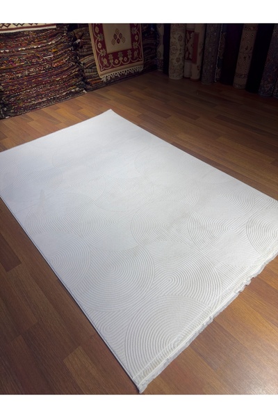 DOGANLAR ANTIQ Akik 8612 Krem Akrilik Dokuma Modern Makine Halısı