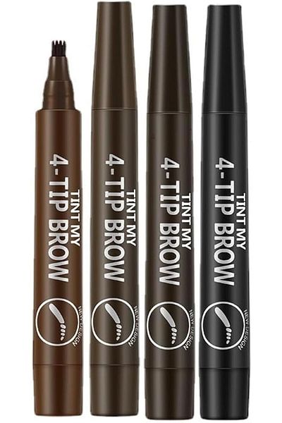 COOYA Professional Eyebrow Pen, Smudge-Proof Micro-Fork Tip Liquid Pencil for Natural Brows