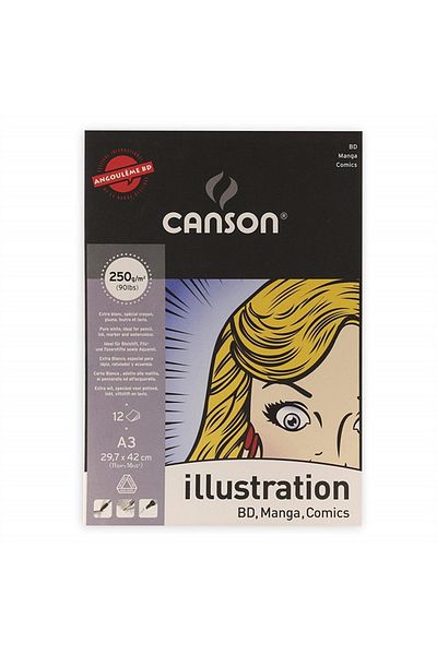 Canson Pad Cancomic&Manga 12S A3 250g Illustration Block
