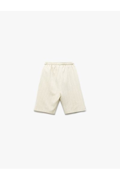 Koton Lace-Up Waist Pocket Detailed Knitted Shorts