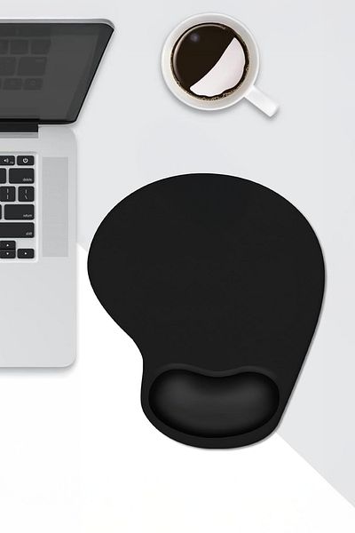 Walter White لوحة ماوس مريحة باللون الأسود مع مسند للمعصم FlexPad، لوحة ماوس مريحة، للمكتب، المنزل، أسود