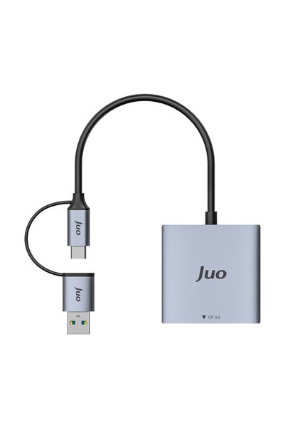 Juo USB 3.2 and Type-C 3-in-1 Sd / Cf / Tf Micro Sd Memory Card Reader