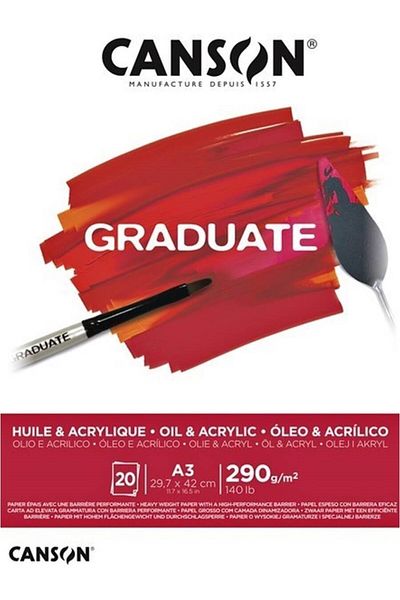 Canson Graduate 290 Gr A3 30yp Oil & Acrylic