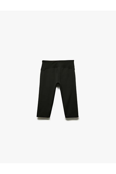 Koton Biker Slim Fit Interlock Capri Sports Leggings