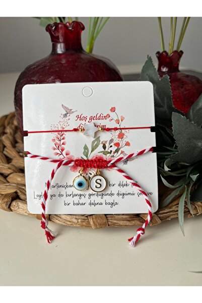 nergis collection Nazar Boncuklu Kişiselleştirilmiş Harfli Marteniçka ve Sede...