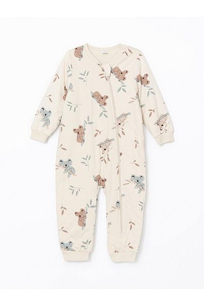 LC Waikiki Beige Baby Boy Romper - 1.6 Tog Printed, Cent Trade