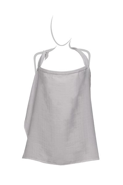 DEUX LAPINS Cotton Gray 100% Cotton Muslin Breastfeeding Bib