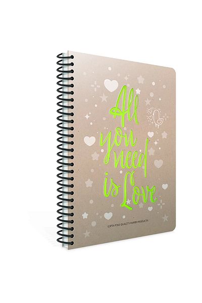 Gıpta Love Book Spiral Hard Cover 17X24 120 Yp Lined Notebook