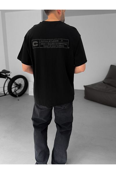BYBASICMAN Black Label Embossed Oversize T-Shirt C-018