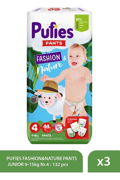 Pufies Pantaloni Fashion&nature Junior 9-15kg: 44 buc, Nr.4 X 3 buc